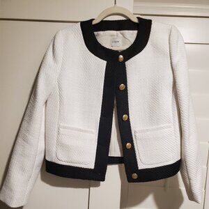 J Crew contrast tweed blazer 0